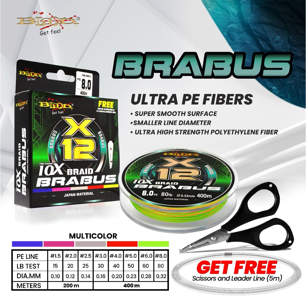 SENAR PE BLOOD BRABUS X12
