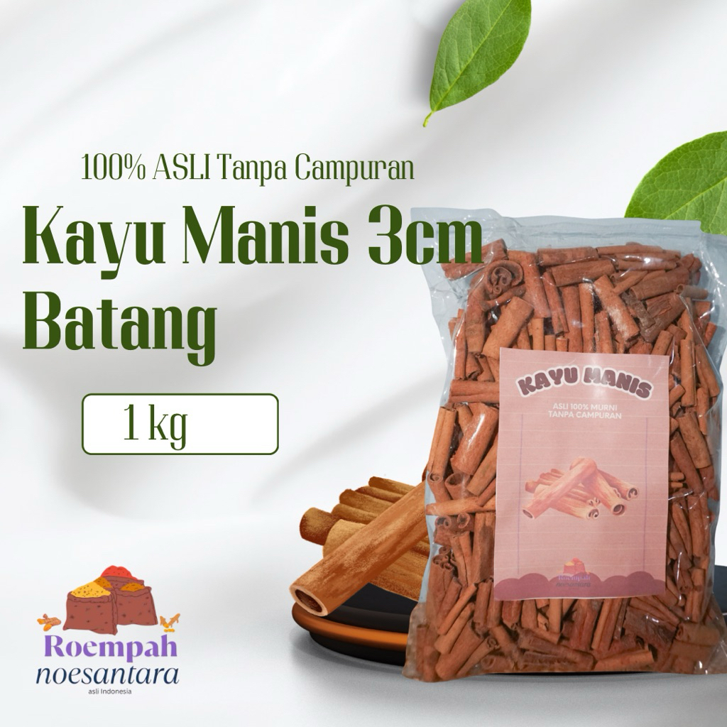 

1kg Kayu Manis 3cm Batang ASLI MURNI 100% TANPA CAMPURAN Murni / Serbuk Kayu Manis 3 cm Batang Tradisional Herbal Jamu