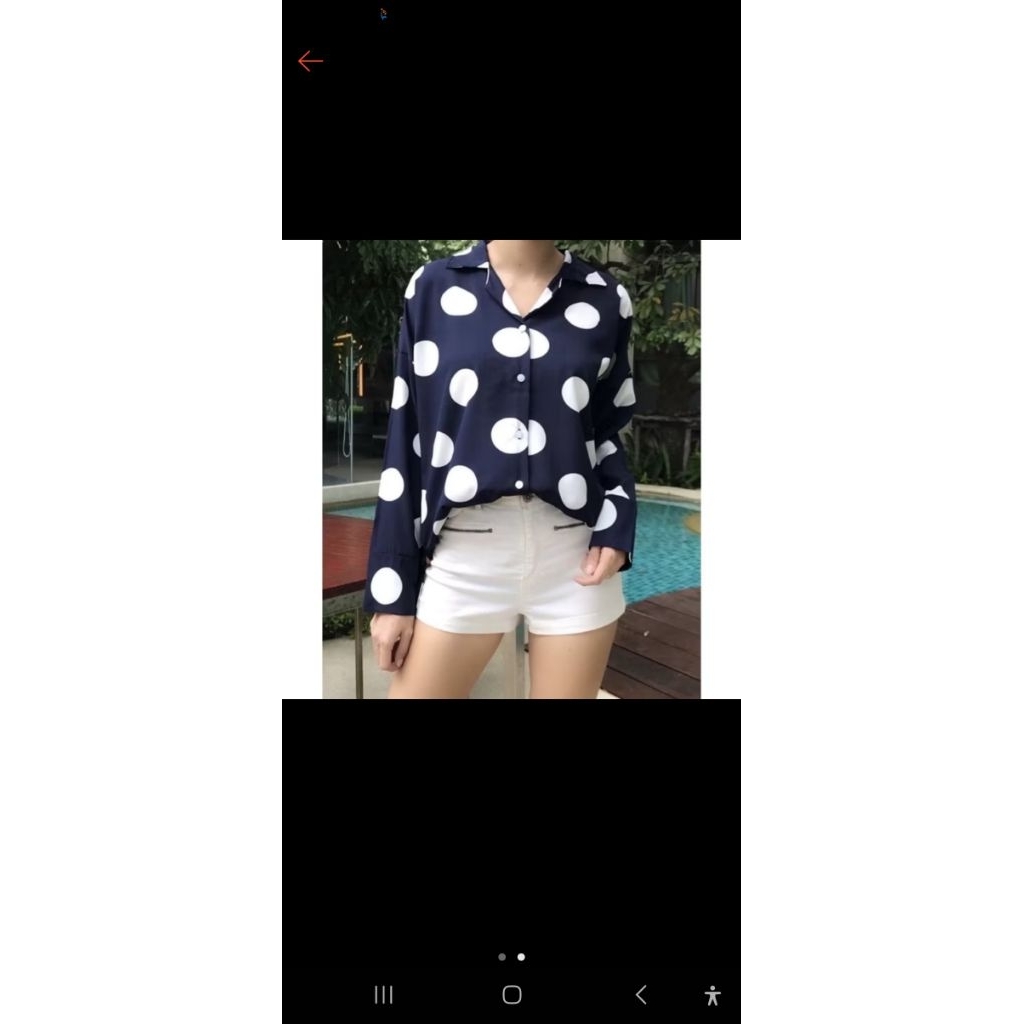 KEMEJA WANITA MOTIF POLKADOT