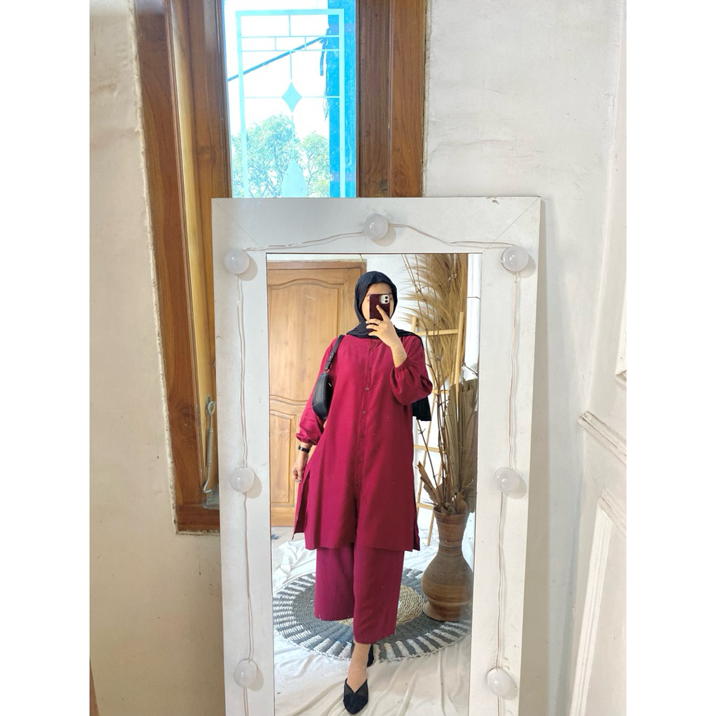 SENA SETELAN TUNIK POLOS RAYON