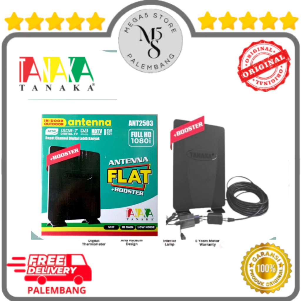 Antena Digital Tanaka ANT2503 Antena Digital Tanaka Indoor dan Outdoor Tanaka Flat+Booster Antena