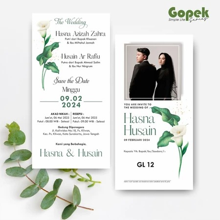 UNDANGAN PERNIKAHAN MURAH CUSTOM - UNDANGAN PERNIKAHAN AESTHETIC GOPEK LITE COLOUR