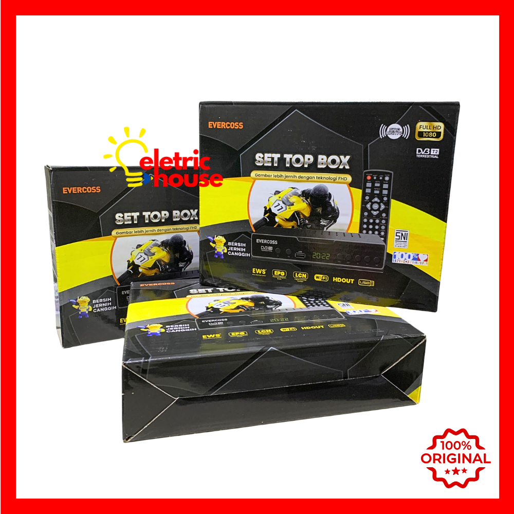 SET TOP BOX TV MESIN DIGITAL EVERCOSS / STB EVERCOSS /STB RECEIVER TV DIGITAL MURAH