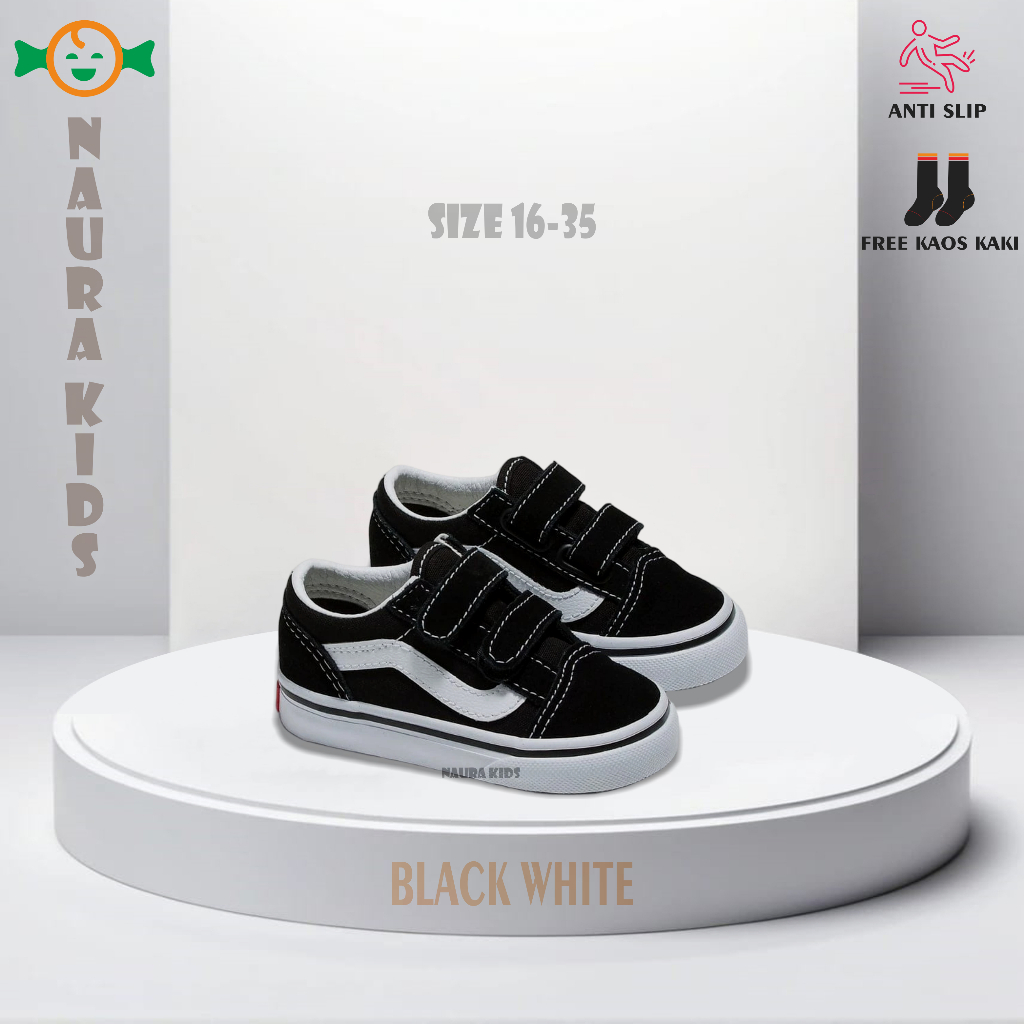 sepatu tali sekolah anak laki laki perempuan hitam model tali tk sd kids