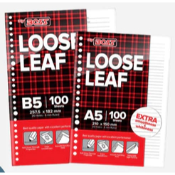 

Loose Leaf Big Boss A5 20 Holes / B5 26 Holes - Garis isi 100 Lembar / Isi Binder Bergaris A5 B5