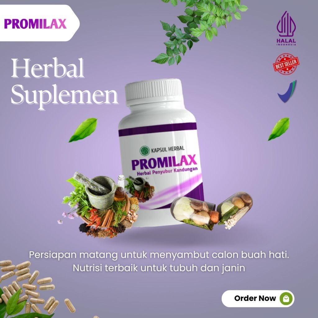 Promilax Suplement Penyubur Herbal Promil Suami Istri Herbal Original Bpom paket 2 suami istri