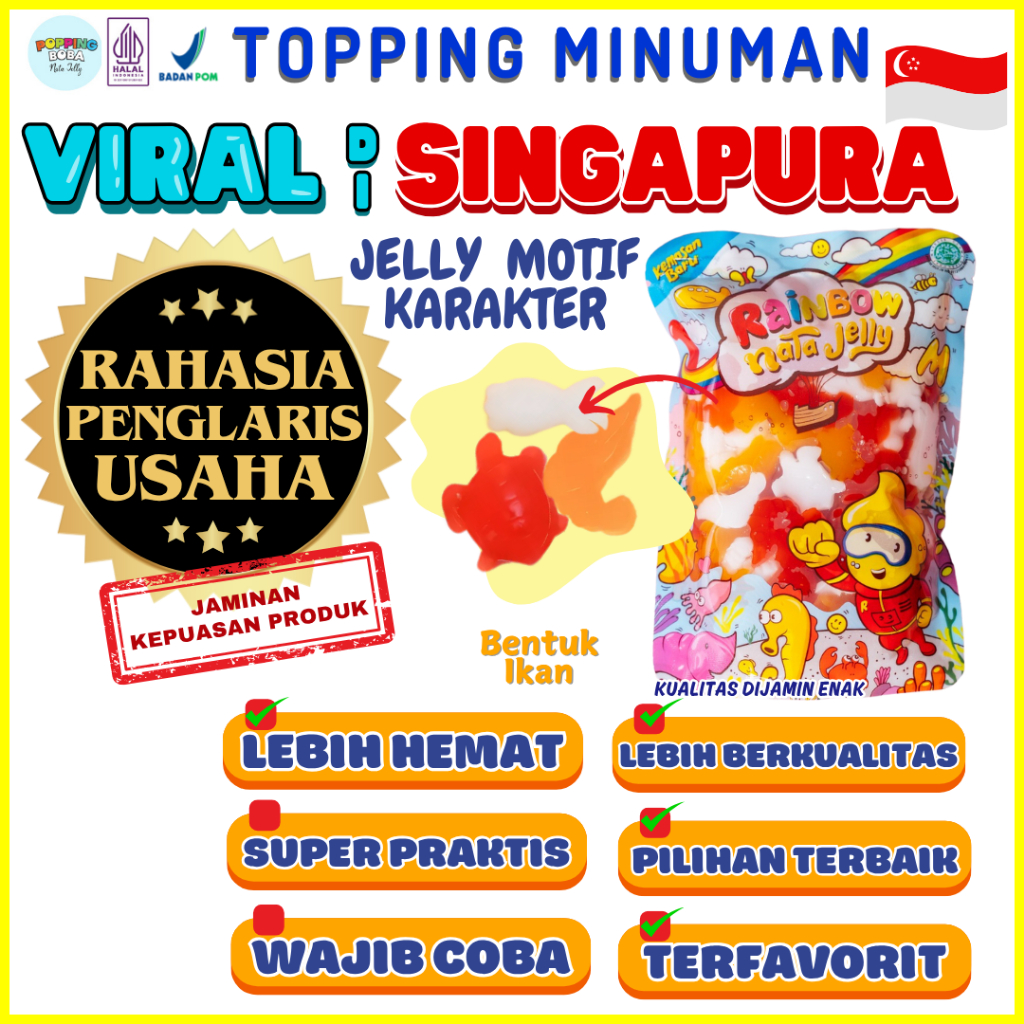 

JellyMotifKarakterToppingMinumanKombinasi FM POWDER Bubuk Minuman Powder Drink - Jelly Motif Karakter 500 Gram | Cocok Untuk Semua Jenis Minuman