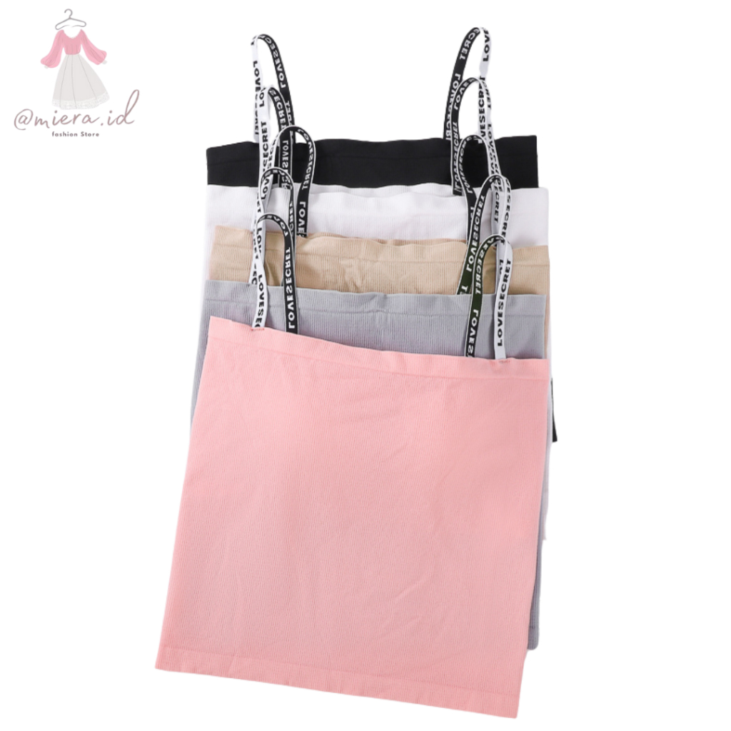 AMIERA - BR460 Tanktop Wanita Square dengan Bra Tali Full Karet Tengtop Melar TANKTOP WANITA NYAMAN 