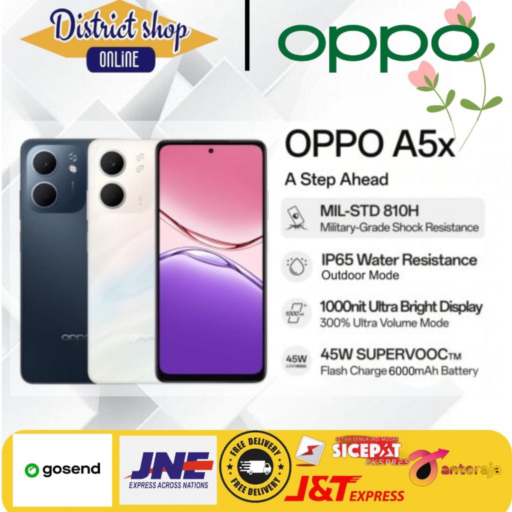 [Terbaru]Oppo A5X Ram 4+4/128Gb 45W SUPERFOOC Bergaransi Resmi