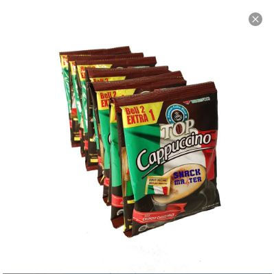 

TOP Cappucinno 1 renceng isi 15 sachet, kopi bubuk rasa cappucino instan