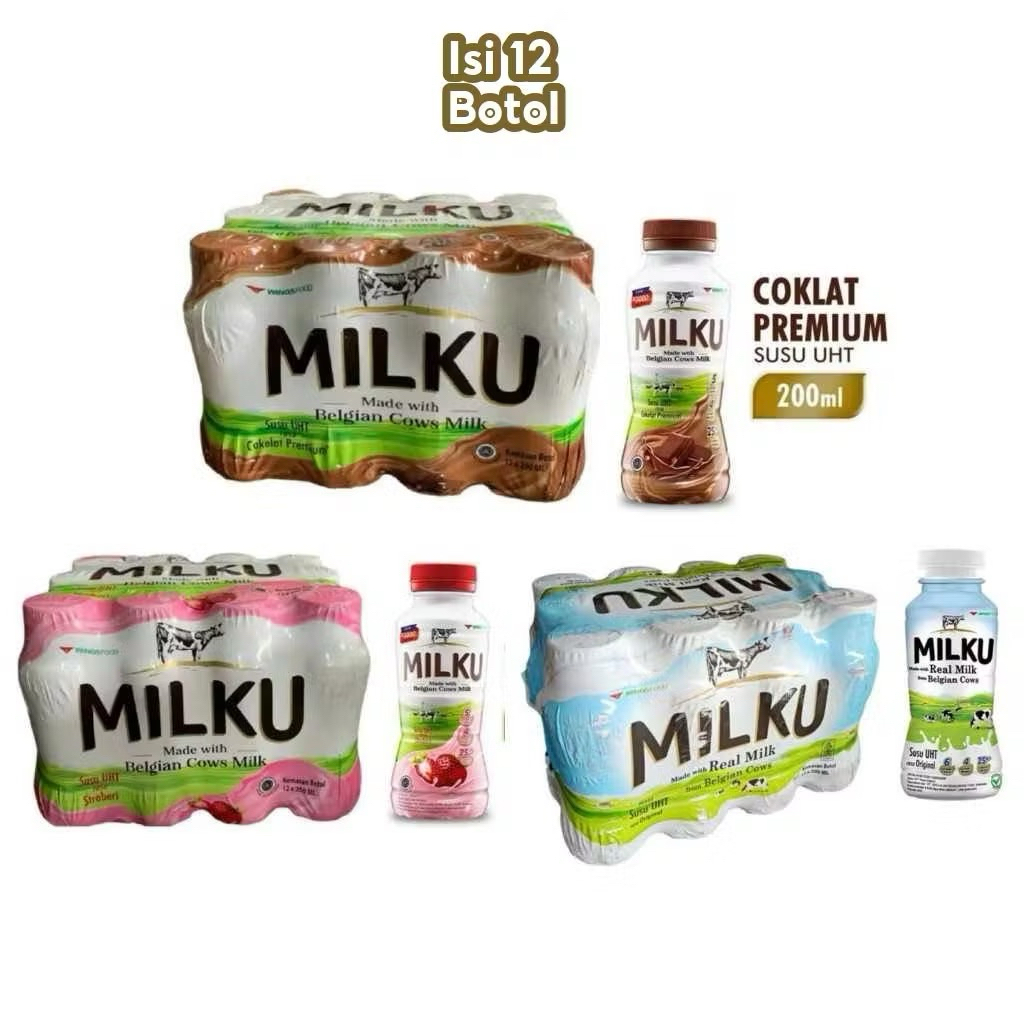 Susu Milku UHT Botol 200ml 12pc (karton)