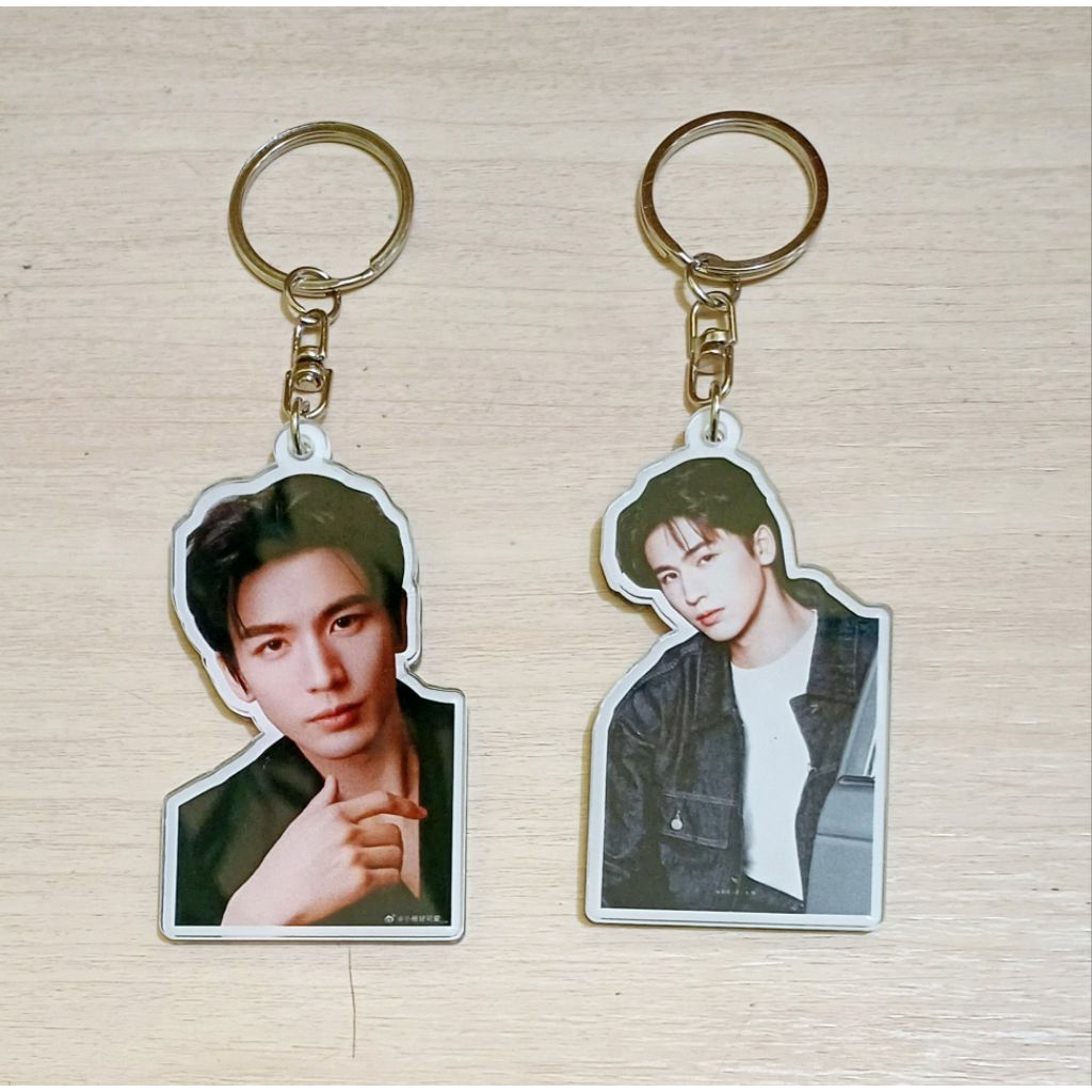 Aksesoris Fashion Strap Tas / Gantungan Kunci Acrylic 2 Sisi 3mm Chinese Actors Xiao Zhan / Dylan Wa