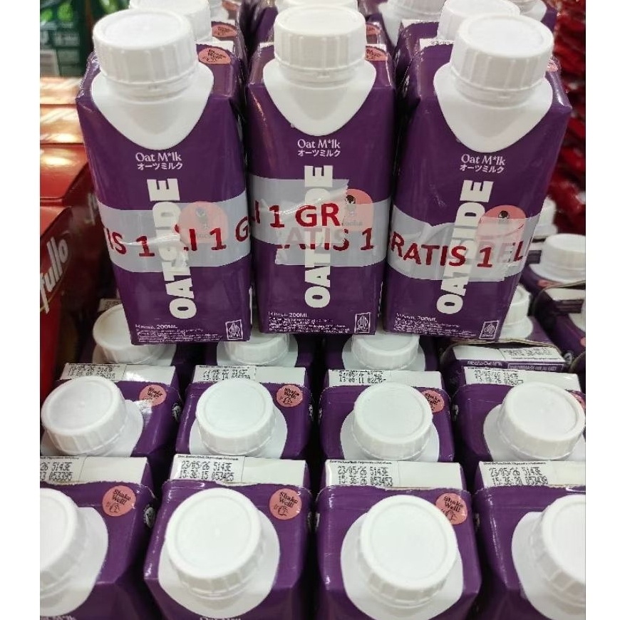 

BUY 1 GET 1 KHUSUS OATMILK MOCHA. 3 pack x OATSIDE Mini Oat Milk CAP / STRAW 200ML - Susu Oat Gandum Lactose & Dairy Free