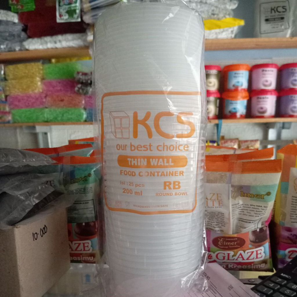 thinwall 200 ml mangkok plastik by KCS isi 25 pcs