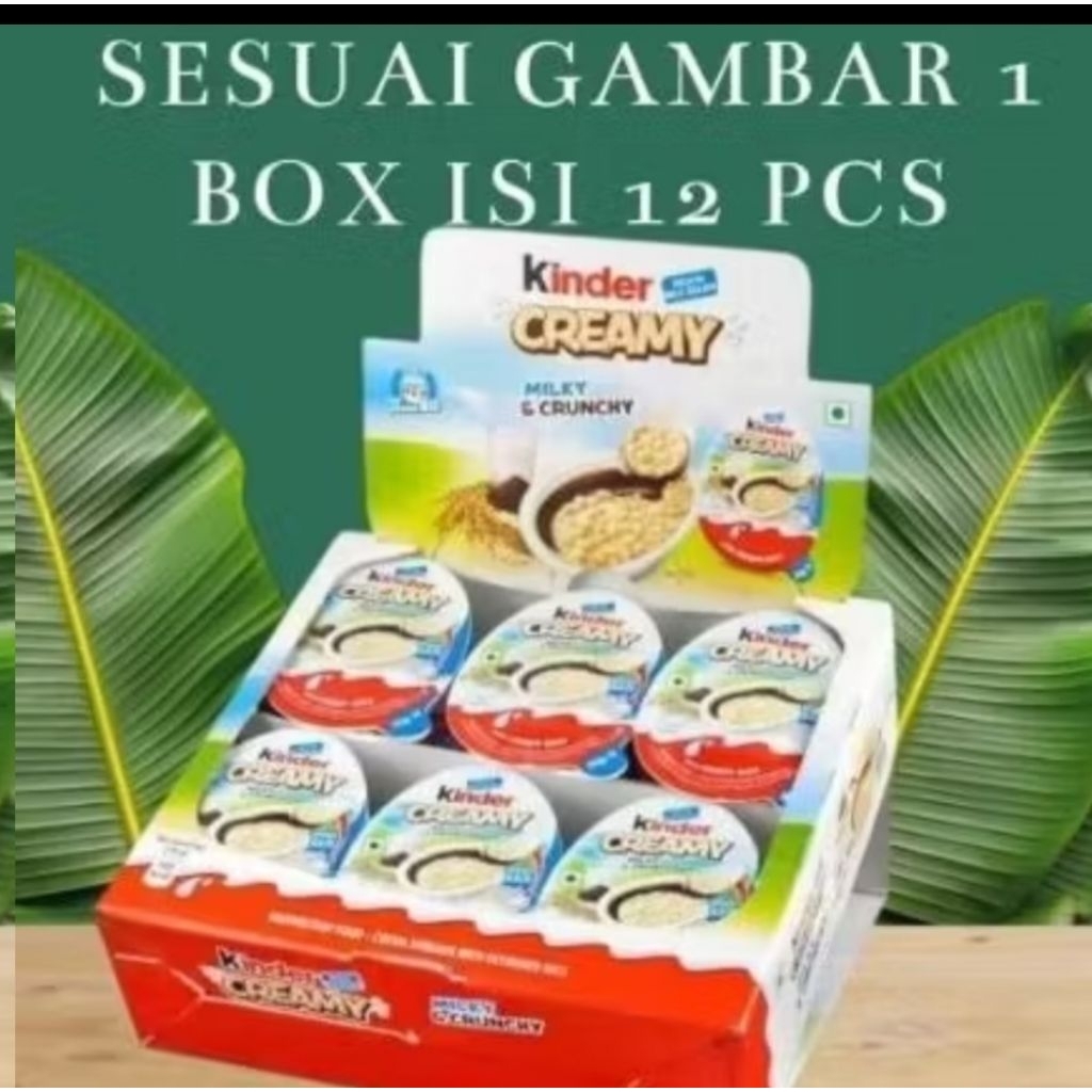 

Kinder Joy Creamy 19gram (1 box isi 12 pcs) . Exp bulan November 2026
