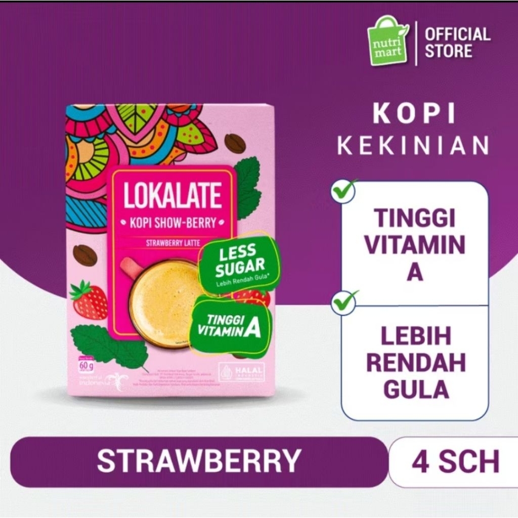 

LOKALATE KOPI SHOW-BERRY STRAWBERRY LATTE 60GR