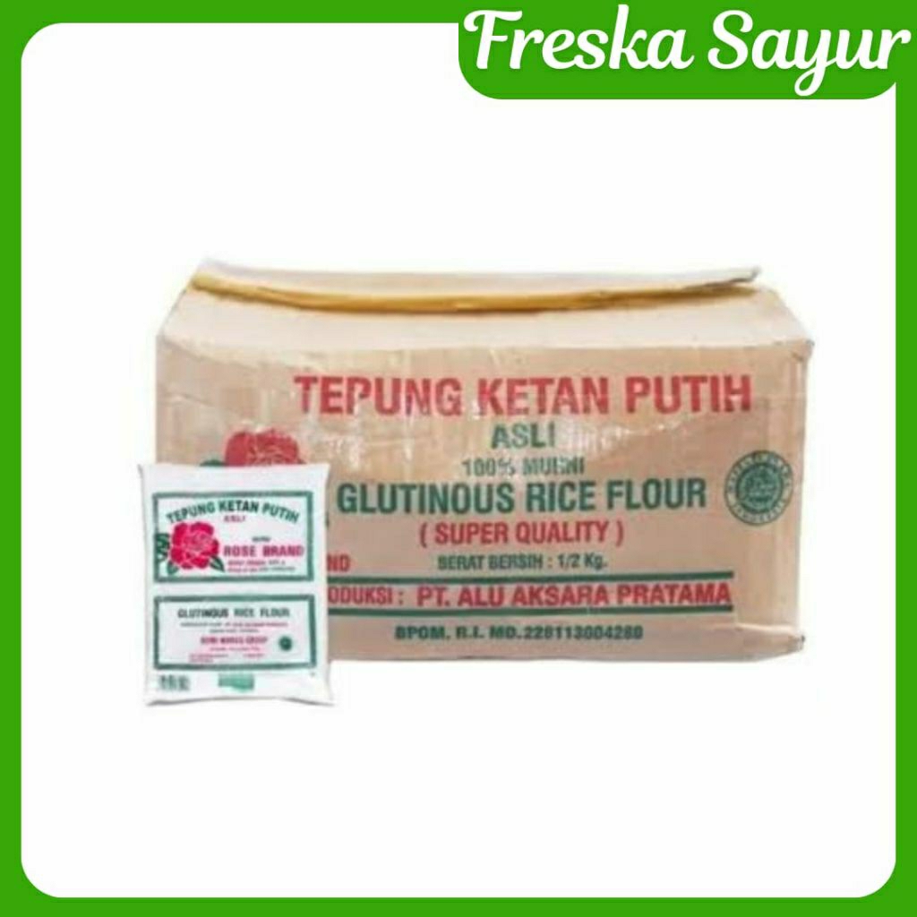 

Tepung Ketan Putih Rose Brand 1 Dus