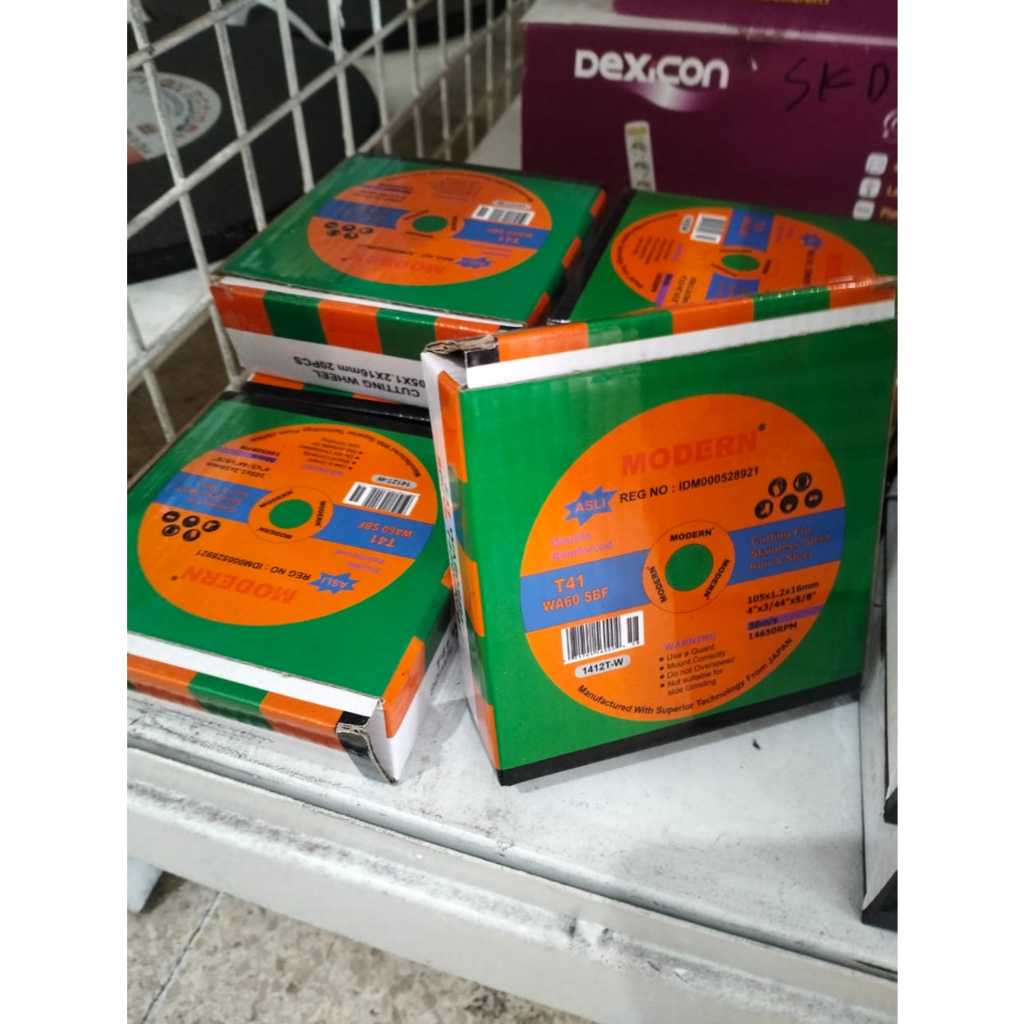 MODERN BATU POTONG BESI ISI 20 PCS TIPIS 4" / BATU POTONG MESIN GERINDA 4 X 1,2