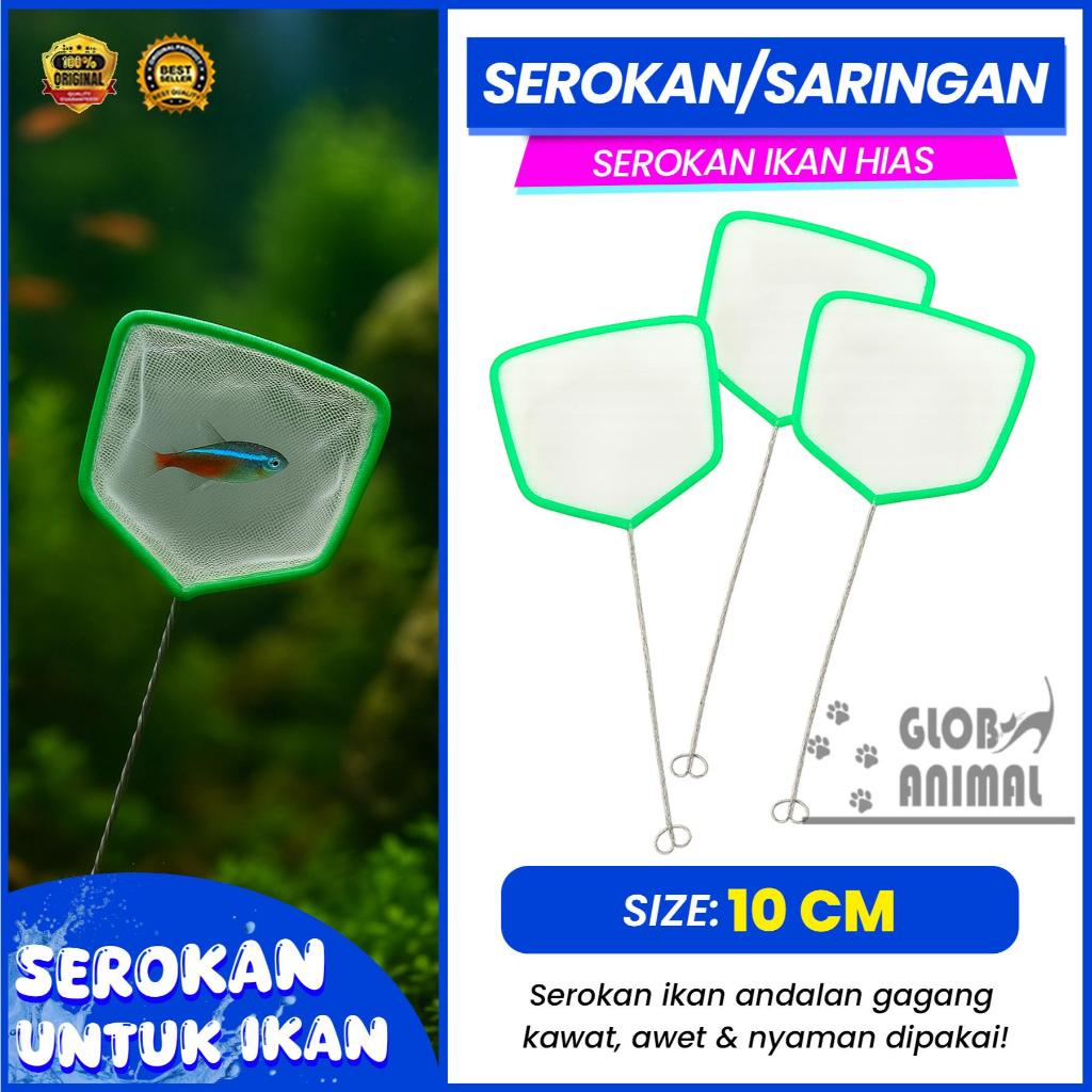 SEROKAN SARINGAN UKURAN 10 CM serok seser ikan cupang serokan gagang kawat serokan ikan 10cm