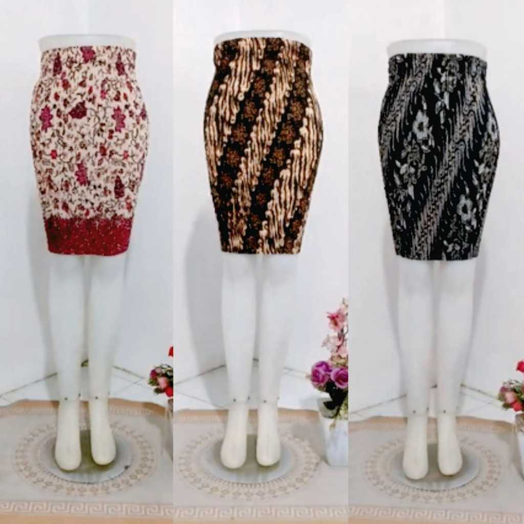 Rok Batik Pendek Kondangan | Rok Batik Pendek Natal | Bawahan Kebaya Wanita