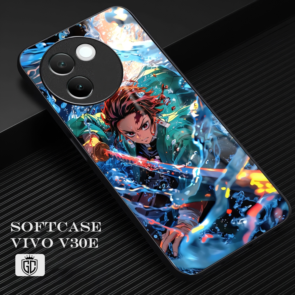 [KN79]  Case Glossy Case | VIVO V30E | CASE KEKINIAN LUCU |  Casing Hp Kilau Motif DEMON SLAYER