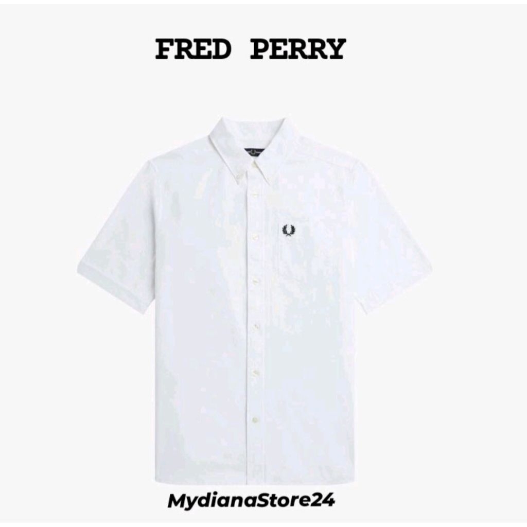 FRED PERRY - FRED PERRY OXFORD SHIRT - WHITE