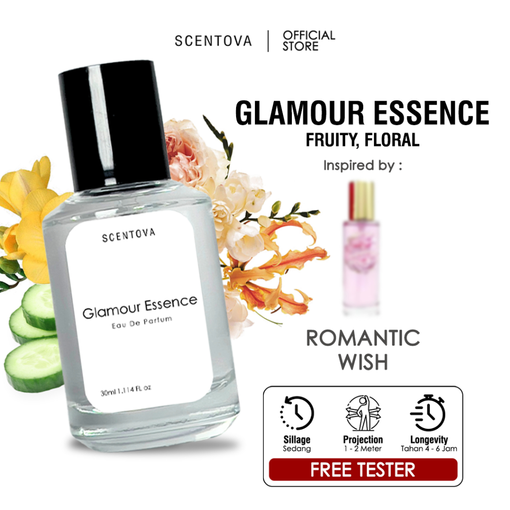 Scentova - Romance Wish Victory Secret - Parfum Wanita Premium Tahan Lama -  Fruity, Floral EDP BPOM
