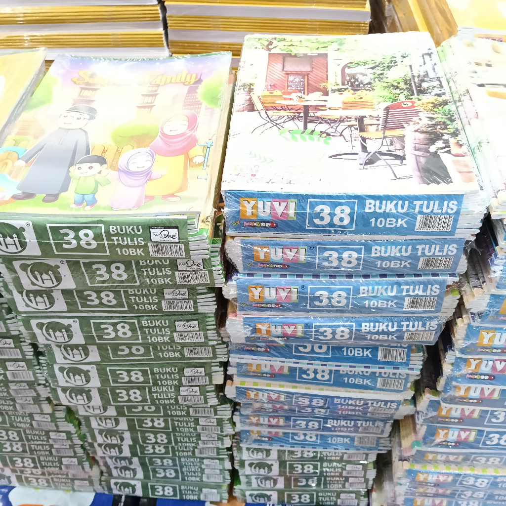 

BUKU TULIS YUVI 38 LEBAR 1 PAK ISI 10 BUKU PREMIUM TEBAL