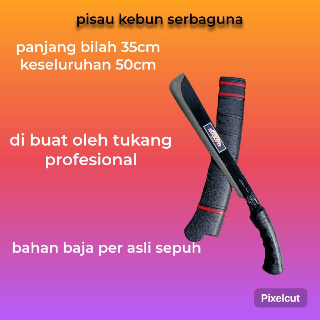 pisau besar kebun baja / alat pangkas kayu