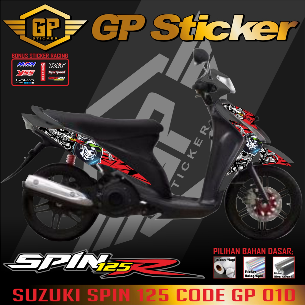 STRIPING SPIN 125 SR / STIKER SPIN 125 / SPIN / STIKER / STICKER / STRIPING MOTOR SUZUKI C0DE GP 010