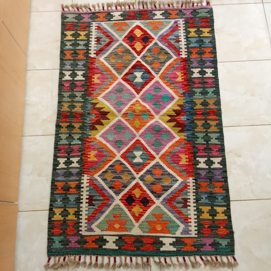 B12 KILIM TURKI 100% HANDMADE 145x94cm / KARPET KILIM TURKI ORI LIMITED
