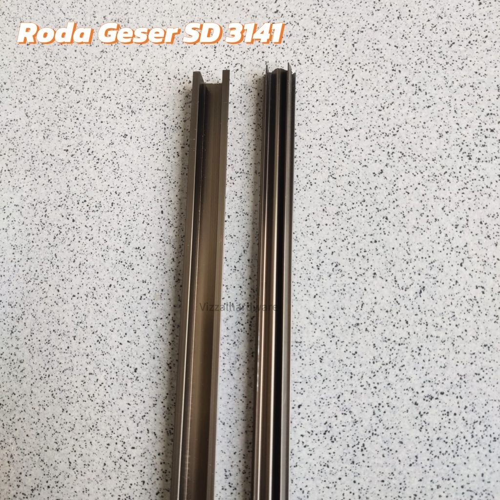 Rel Lemari Geser Model Tanam 3141, Roda Sliding Lemari Pintu Type Rel U dan Rel M Ukuran 100cm dan 1