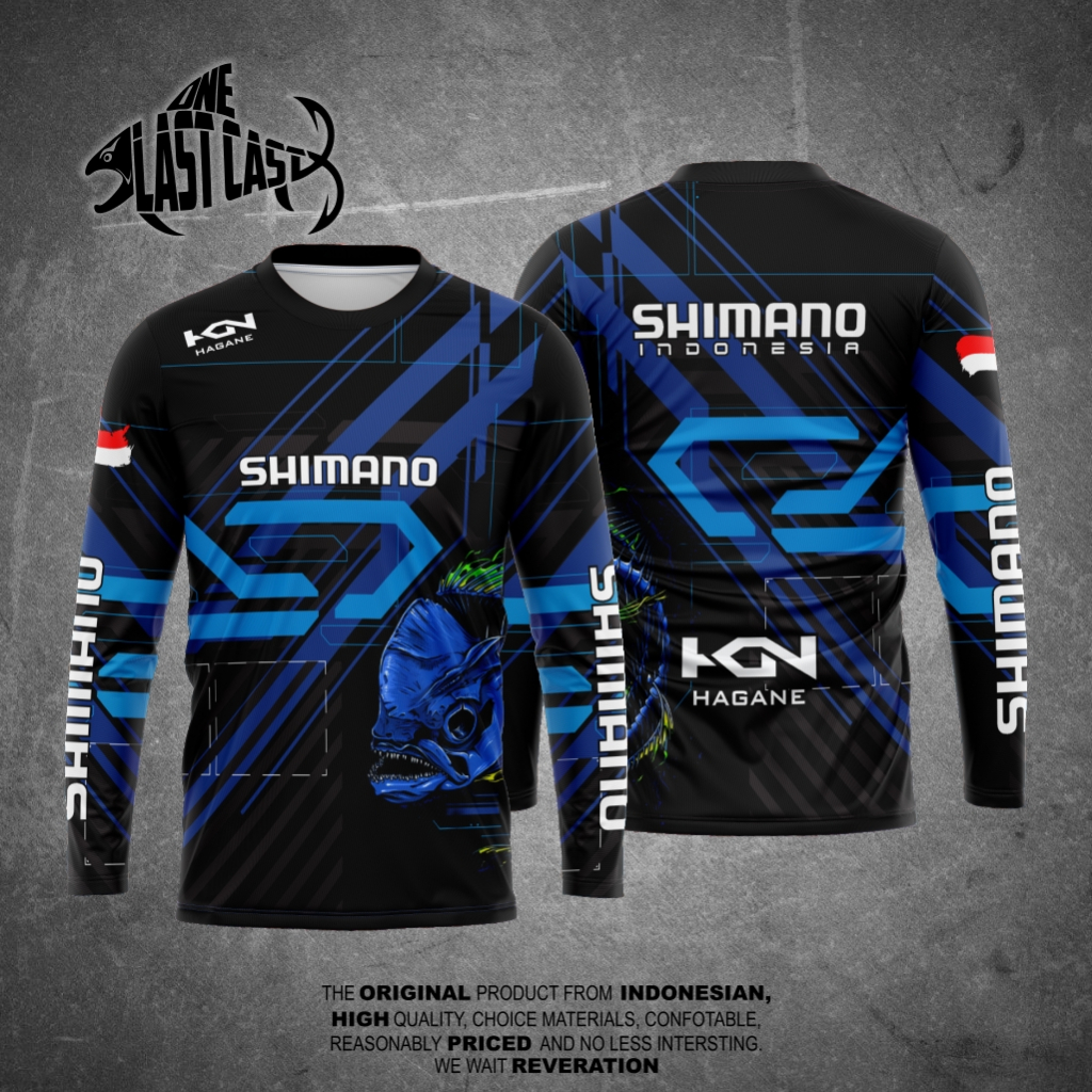 JERSEY MANCING BAJU MANCING SHIMANO HAGANE BLUE GT FULLPRINT