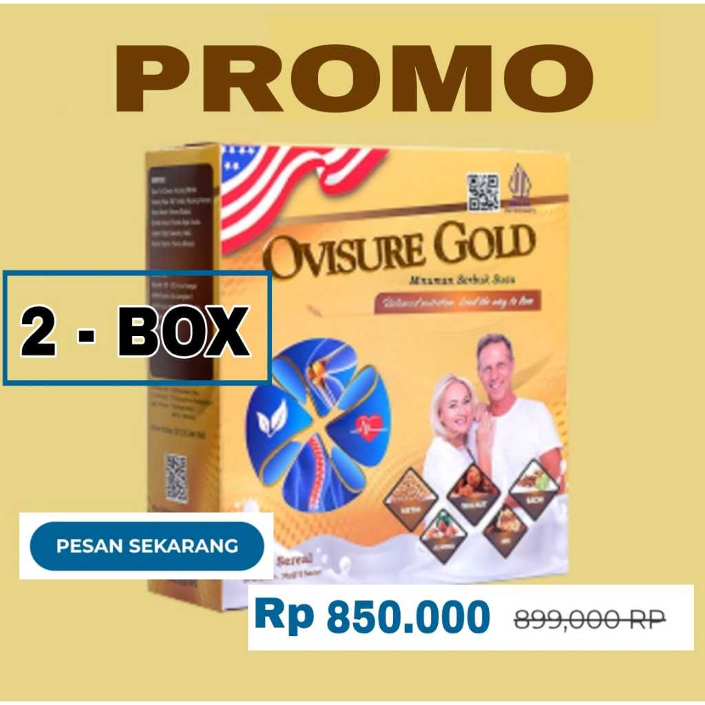 

PAKET 2 BOX OVISURE GOLD ORIGINAL USA SUSU UNTUK PENGOBATAN TULANG DAN SENDI TERBAIK