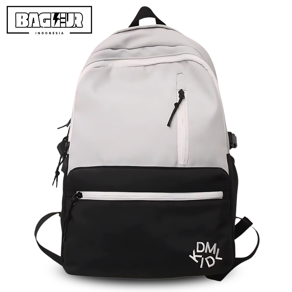 Baggeur Tas Ransel Sekolah SD SMP SMA KDML Hitam Laki Laki Perempuan Unisex Tas Punggung Polos Gaya 