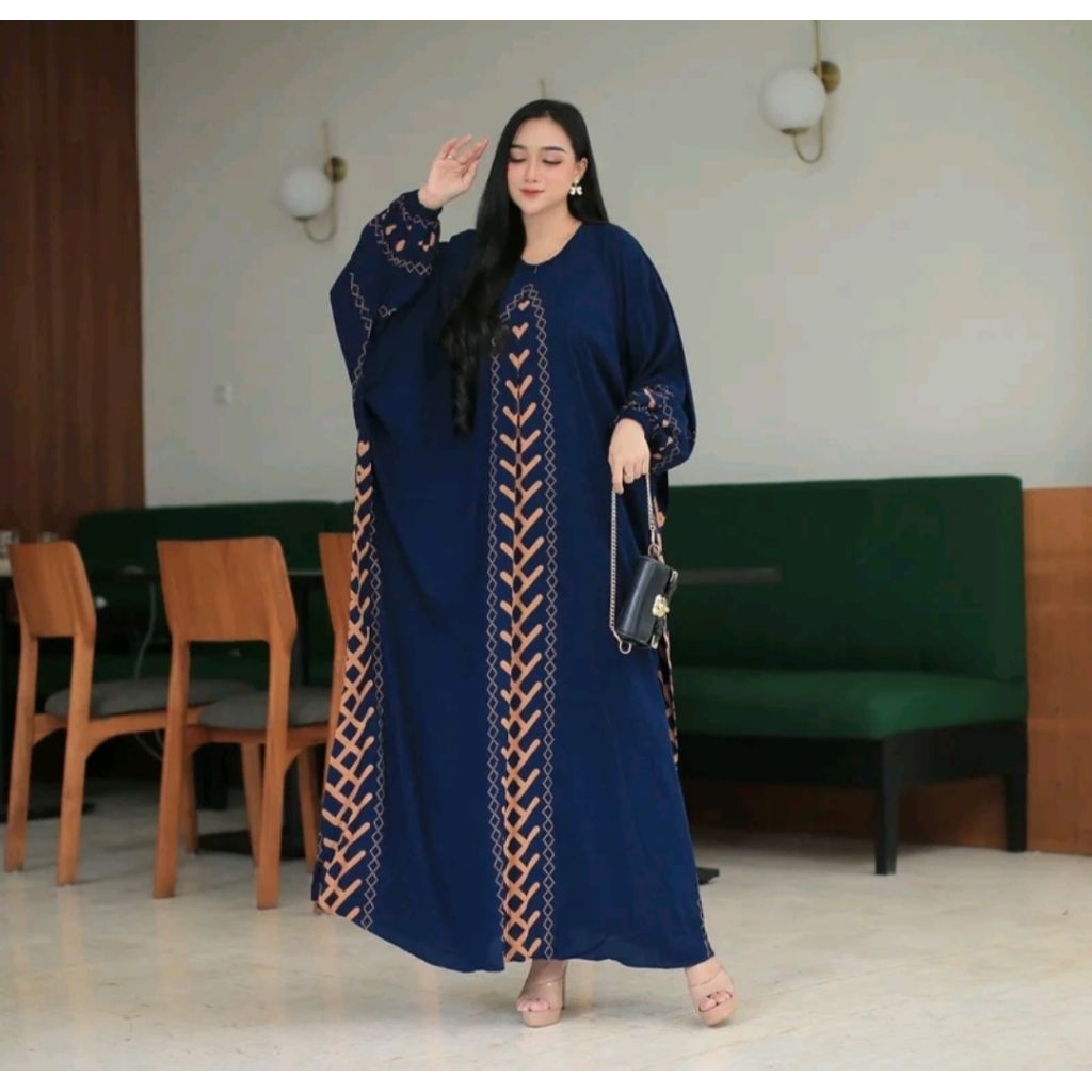 Gamis kaftan jumbo/ Daster kaftan jumbo kelelawar/ kaftan jumbo rayon adem