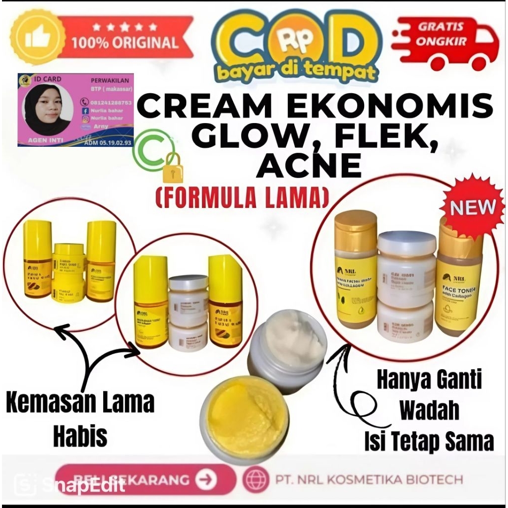 CREAM NRL KOSMETIK VARIAN GLOW, FLEK, ACNE SERIES
