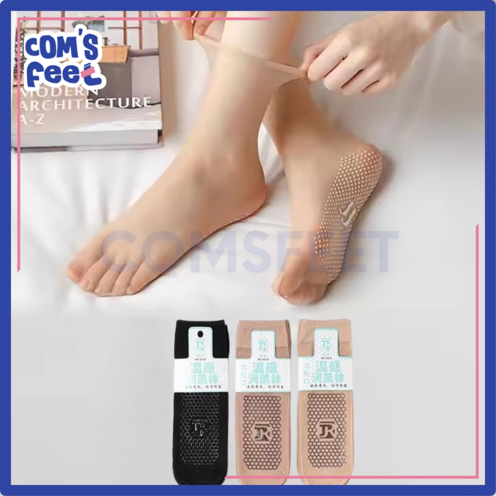 COMSFEET - Kaos Kaki Stocking Pendek Warna Kulit Anti Slip / Kaos Kaki Stocking Dewasa