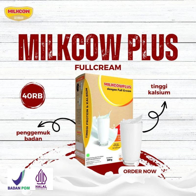 

MILKCOWPLUS RASA VANILA/ORIGINAL 500 GR | SUSU TINGGI PROTEIN DAN KALSIUM | GEMUK BADAN DAN TINGGI