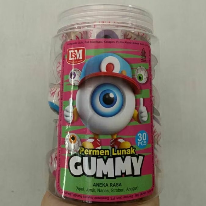 

Permen Lunak Gummy Besar toples isi 30 pcs