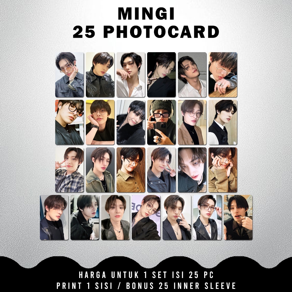 25 PHOTOCARD ATEEZ SELCA UNOFFICIAL SET