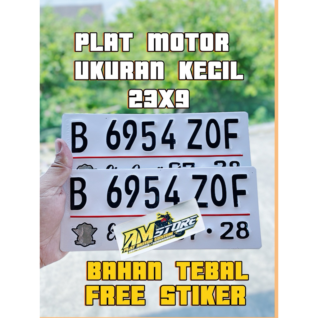 Plat motor custom plat motor baut tanam plat motor warna putih plat motor ukuran kecil