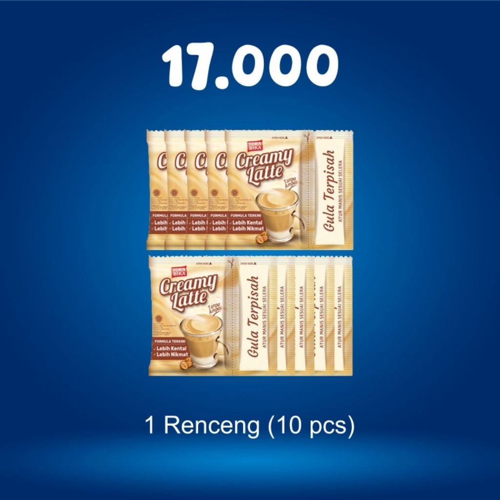 

Torabika Creamy Latte / Kopi instan 1 renceng isi 10 sachet