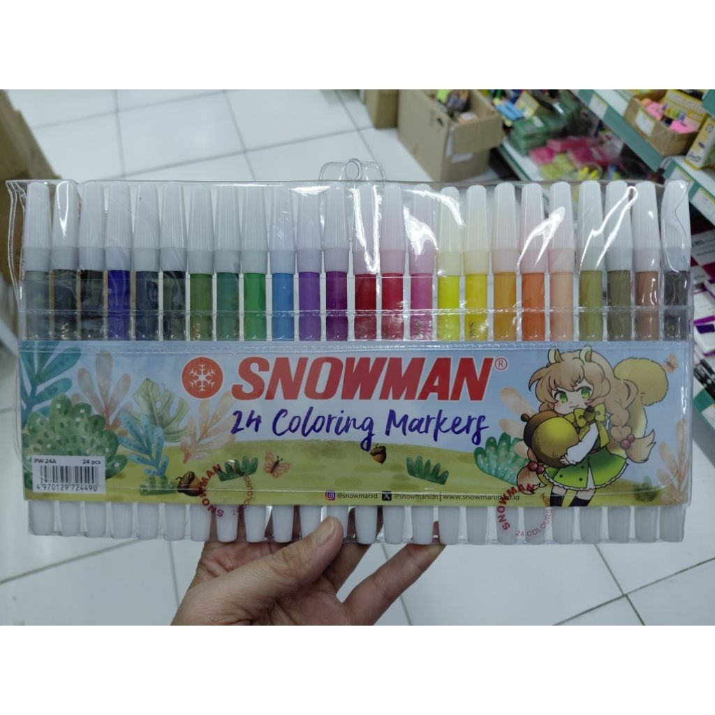 

Spidol Marker Permanen Snowman Warna Warni Isi 24 12 dan 6