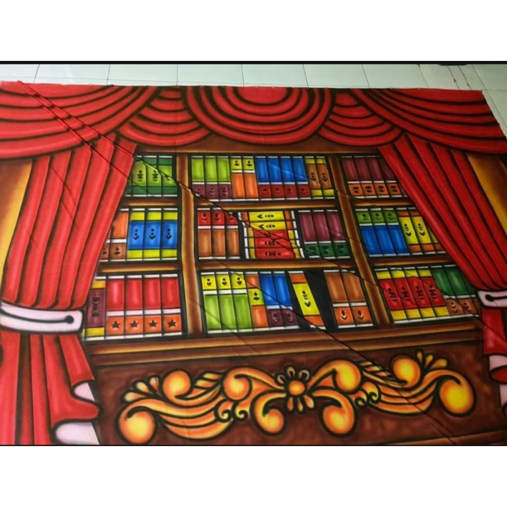 Backdrop Wisuda Rak Buku
