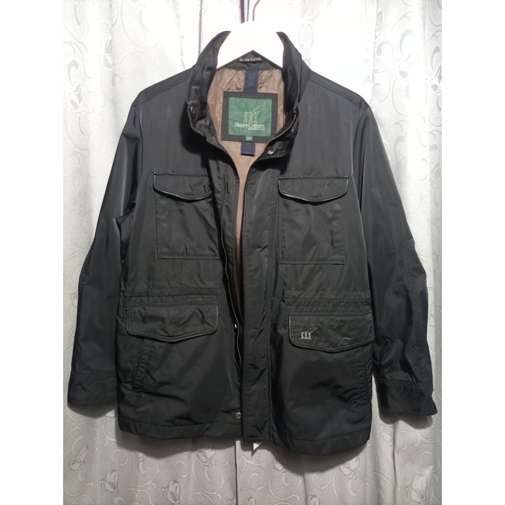 Jaket Henry Cotton's Luxury Original_Jaket Casual Parka Luxury Henry Cotton's Multipocket_Size M-L