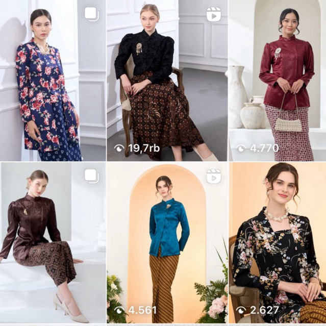 COSTUM Seragam Kebaya Kutubaru/kebaya Janggan/Kebaya Kartini encim / Seragam Nikah