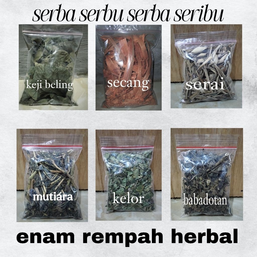 

rempah herbal enam ramuan herbal jamu herbal serba seribu
