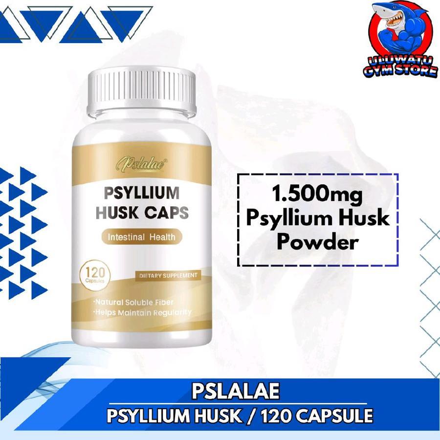 (PROMO) Pslalae USA PSYLLIUM HUSK 1500mg + Fiber 120 Kapsul - Gut Digestive Health