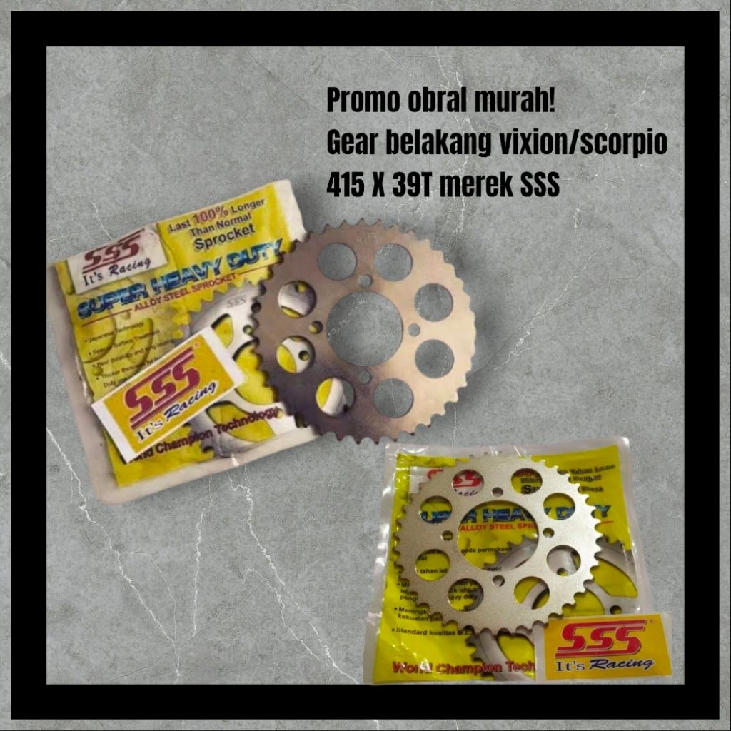 promo obral gear SSS belakang vixion-scorpio / gear belakang scorpio / gear belakang vixion